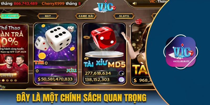 Điều khoản điều kiện Vicclub là một chính sách quan trọng tại đây